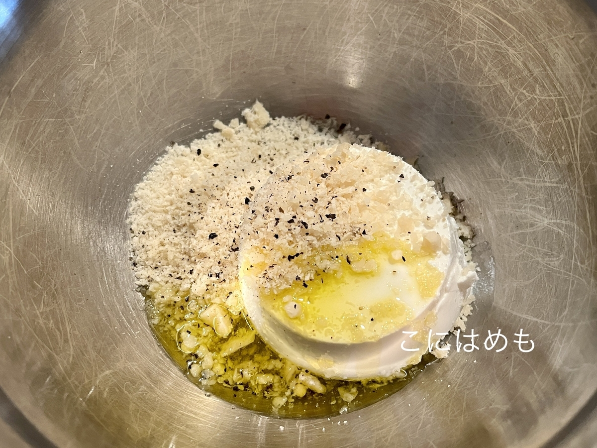 使用する「リコッタチーズ」と簡単リコッタチーズのパスタソース。