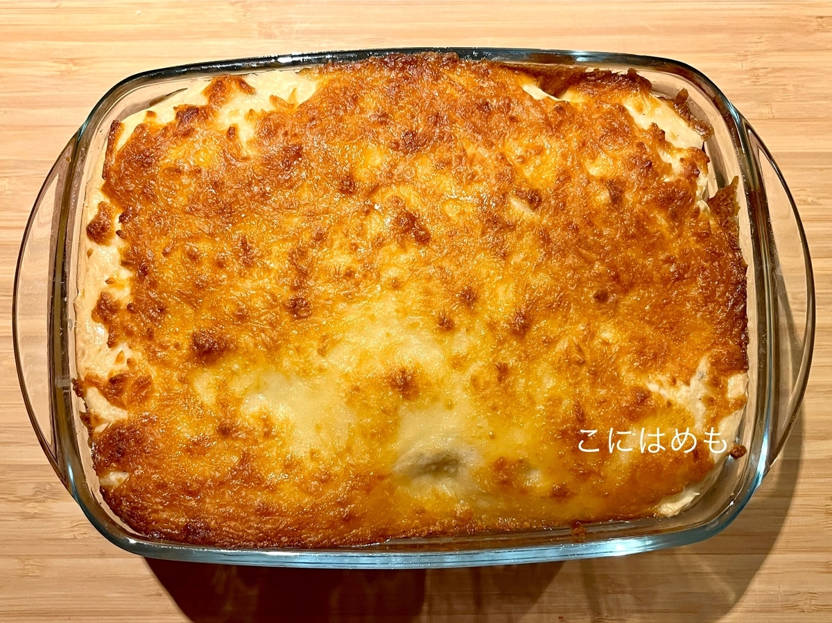 180℃のオーブンで約20分焼く。