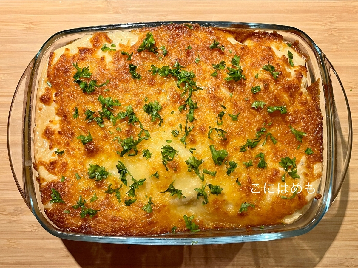 180℃のオーブンで約20分焼く。