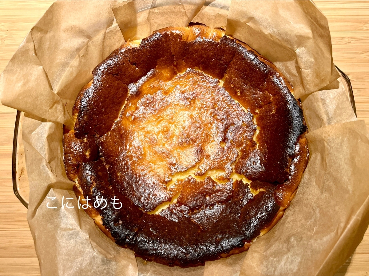 オーブン200℃で45分焼き、予熱で1時間放置する。