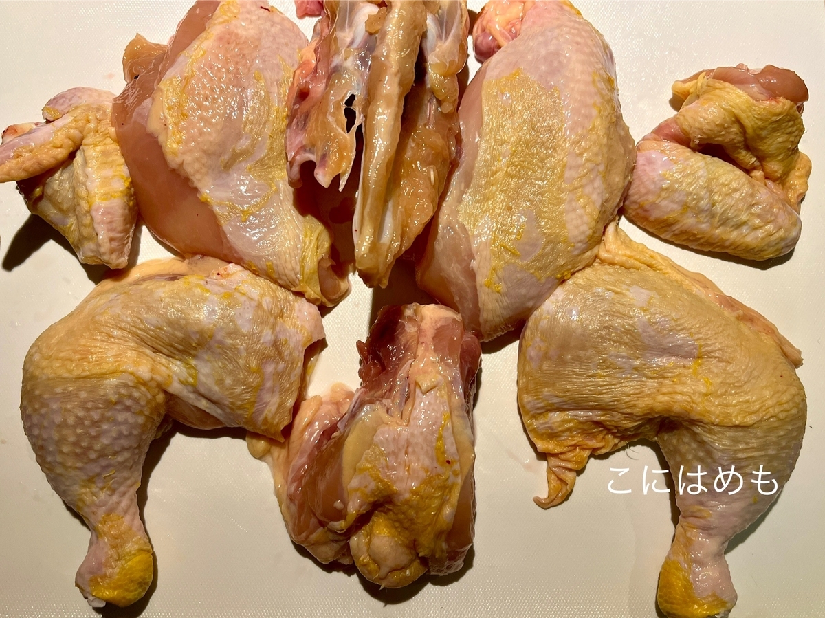 鶏肉(一羽使用の場合)を捌く。