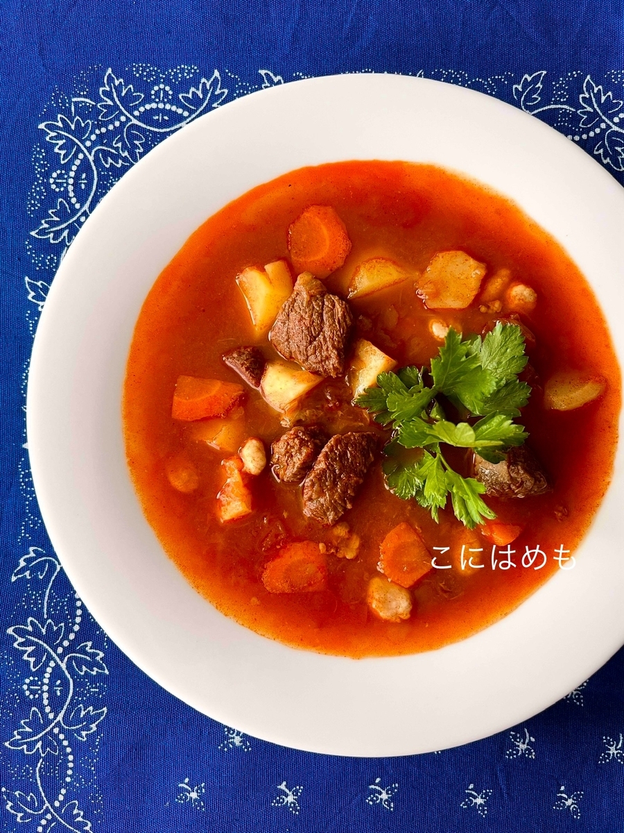 【ハンガリー料理】圧力鍋で加圧15分！グヤーシュ スープ「Gulyás leves:グヤーシュ レヴェシュ」
