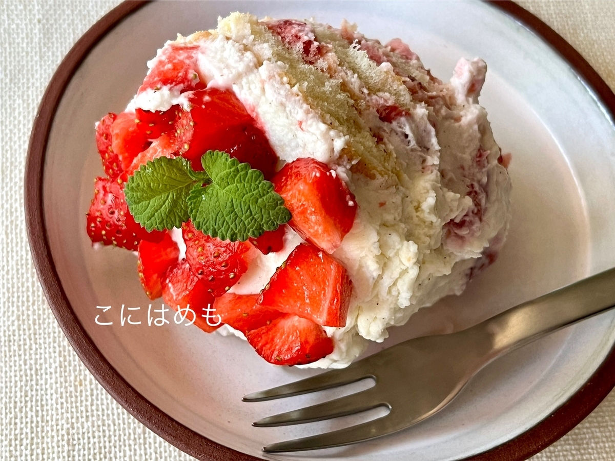 【イタリアのお菓子】たまごなし。いちごのティラミス「Tiramisù alle fragole:ティラミス アッレ フラーゴレ」