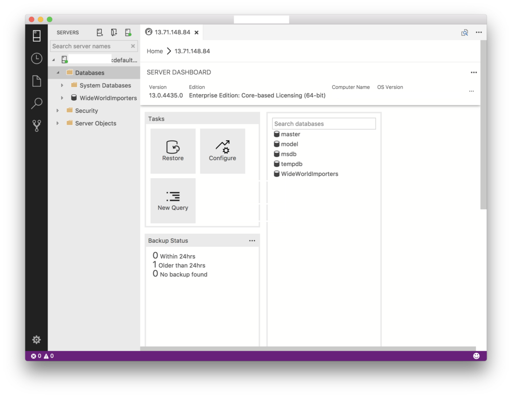 Microsoft SQL Operations Studio Preview がリリースされたので、早速 macOS で触ってみる - 都内 ...