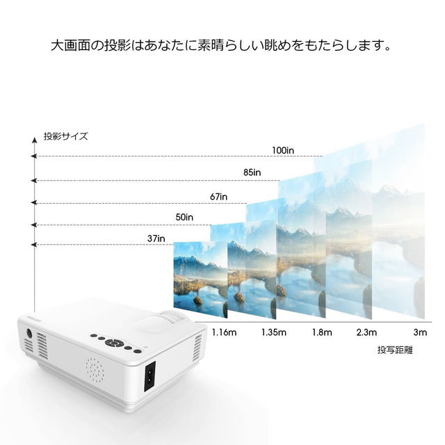 レビュー】安くて手軽に100インチ映像を楽しめる「TENKER