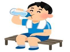 水分を補給する人のイラスト