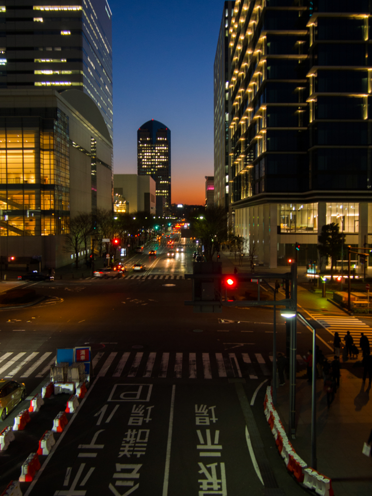 パシフィコ横浜　夕焼け