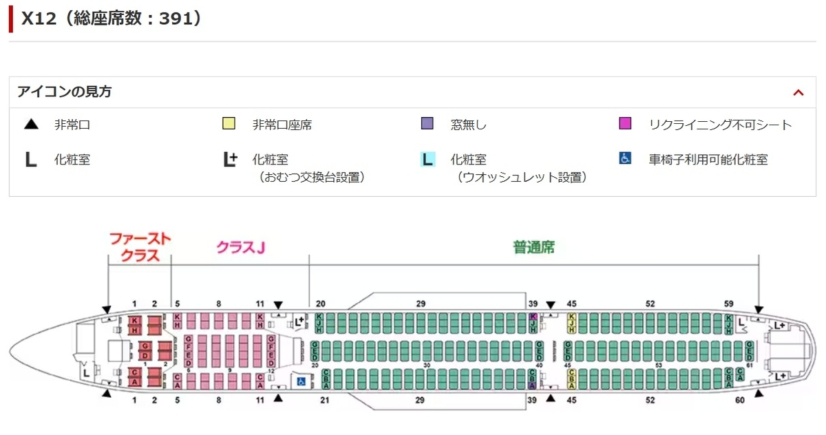 X12 seating arrangement map