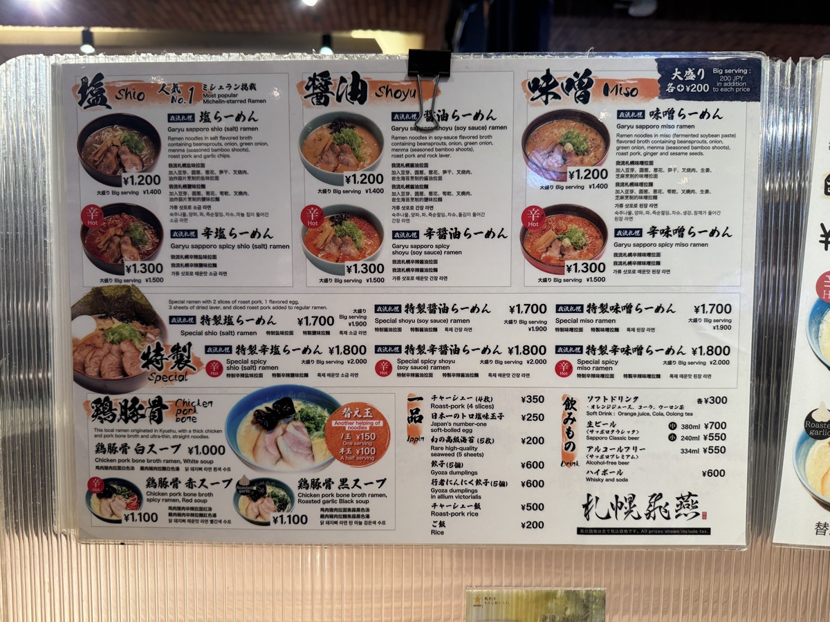 Menu  No-1