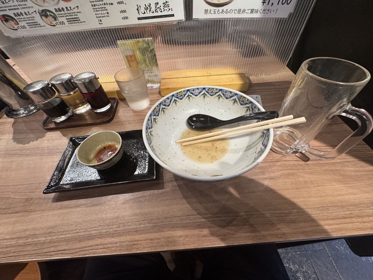 salt ramen and gyoza