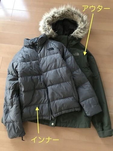 自転車移動にノースフェイスのグレイストリクライメイトパーカを