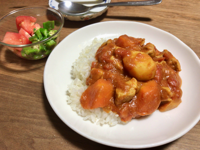 カレールーの使用量を減らして脂質カット