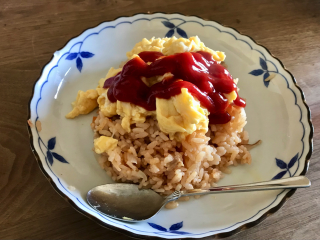 炊飯器任せのオムライス