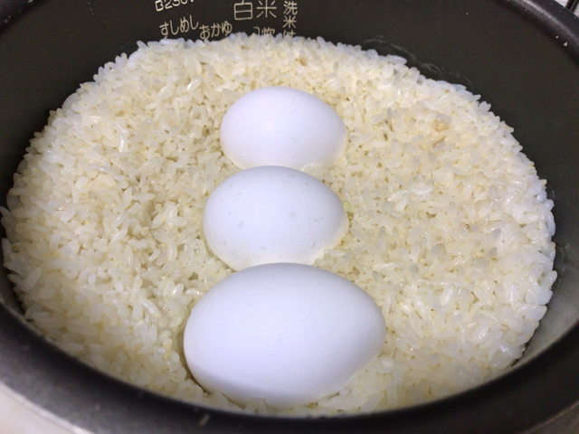 炊飯器でゆで卵