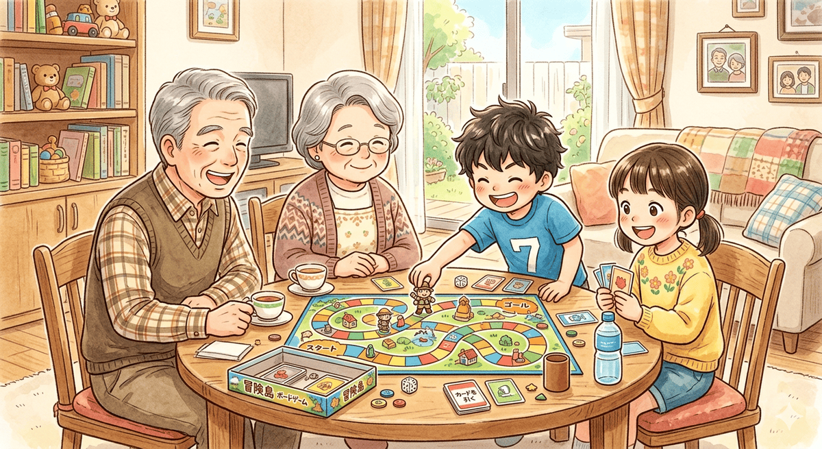 GWに祖父母と孫で遊びやすいボードゲーム10選｜三世代でも同じ卓に座り