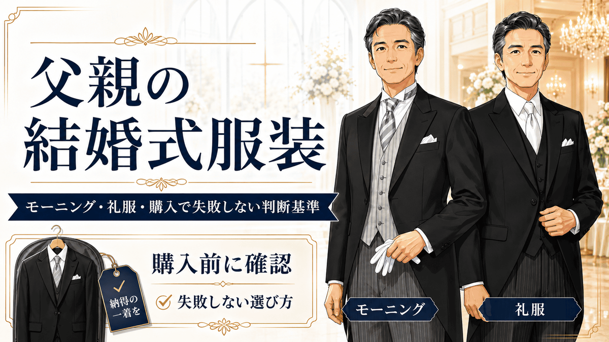 父親の結婚式服装｜モーニング・礼服はレンタルと購入どっちがいい 