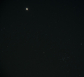 木星とM44プレセペ星団