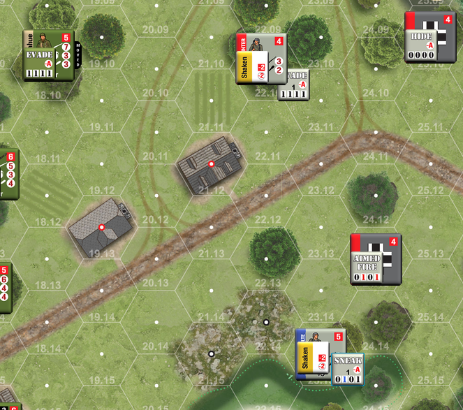 Compass Games Combat! 「森の村」第3ターン ゲームの醍醐味