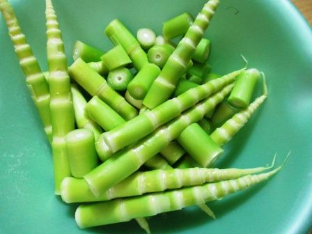 ネマガリタケに料理