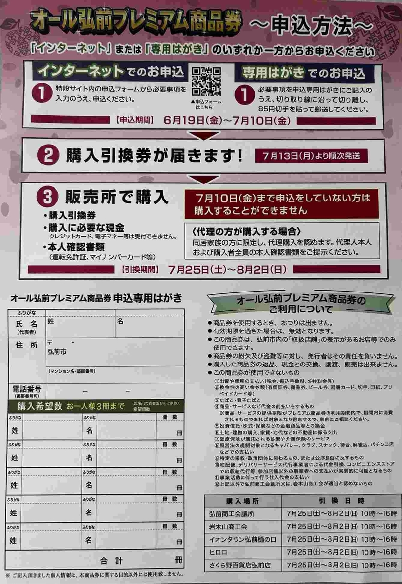 オール弘前プレミアム商品券