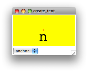 Python.use(better,Tkinter)《余録》itemconfigure(anchor=) - 続・ひよ子のきもち