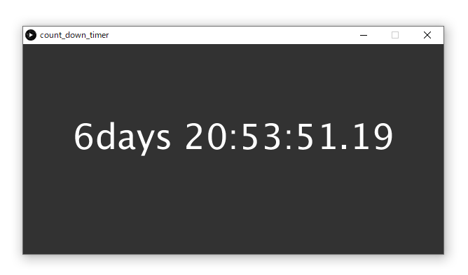 Processingで日時指定 ミリ秒表示付きのタイマーを作る Imaginary Code