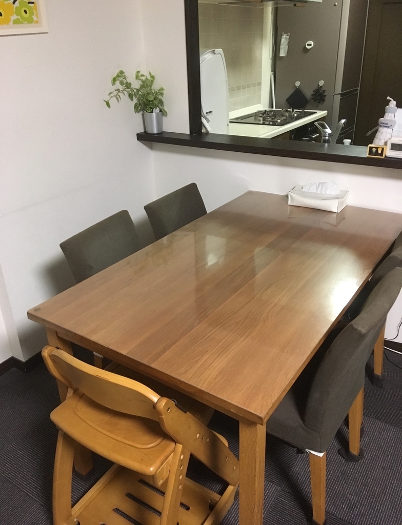 ダイニング お気に入りのダイニングセットは無印 透明マットをつけ きれいに長く使えるように Simple Is Best ダイニング お気に入りのダイニングセットは無印 透明マットをつけ きれいに長く使えるように Simple Is Best