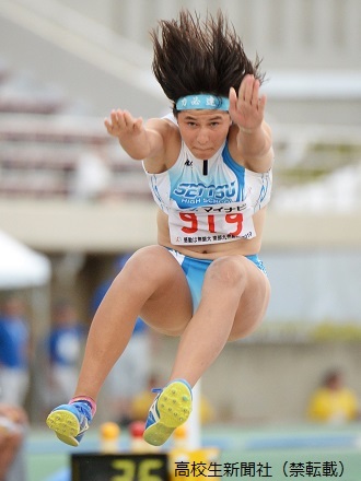 インターハイ陸上女子走り幅跳び 北田莉亜（摂津）がV 体・心・力が一