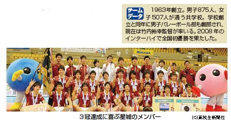 星城高（愛知） 悲願の3冠 春高バレー - 高校生新聞：10代を応援する