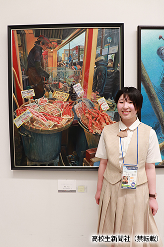 リアルすぎるカニを油絵で表現 冬の小樽を旅した思い出を描いた