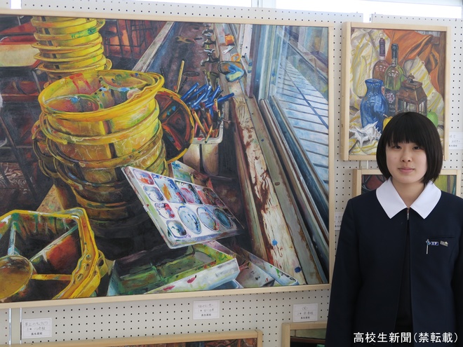 高校生ギャラリー絵画】中学校の思い出を描き見つけた「心のありか 