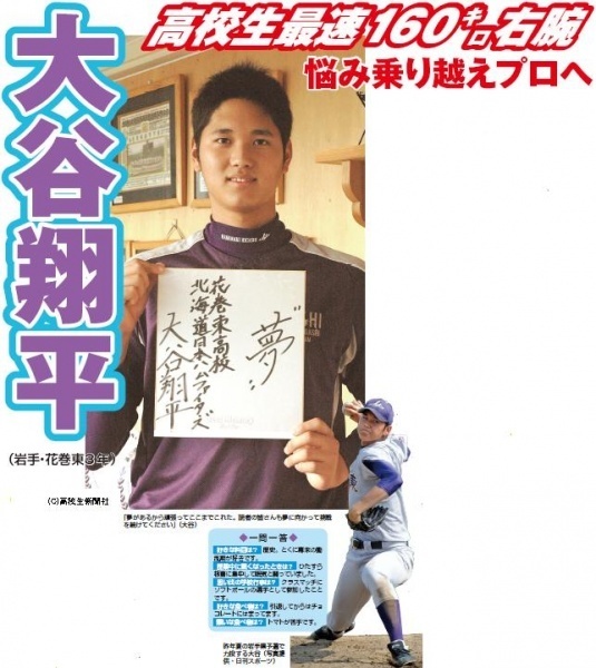 大谷翔平インタビュー（岩手・花巻東3年）160㌔右腕の素顔 - 高校生