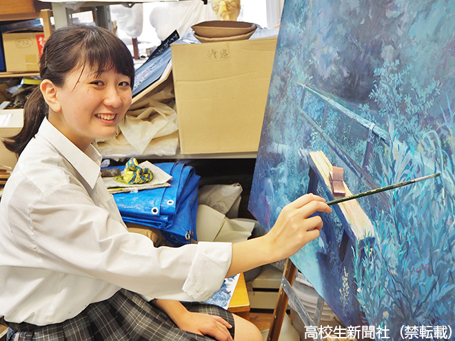 大臣賞とった女子高校生画家 モチーフは想像、色は直観 ロック聴き