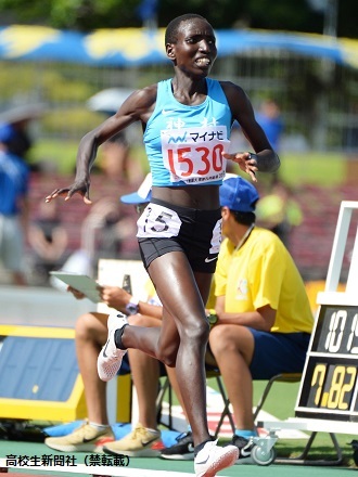 インターハイ陸上女子1500m バイレ・シンシア（神村学園）がV 留学生