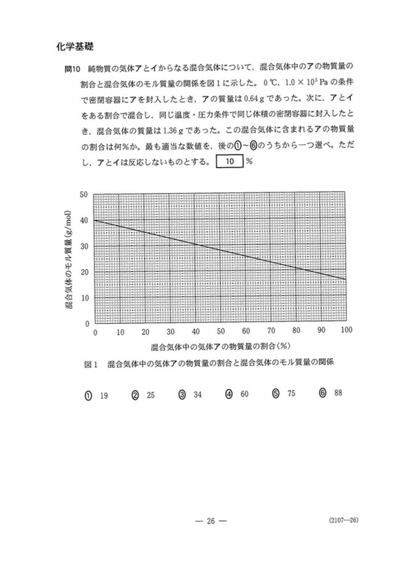 速報】大学入学共通テスト2024 化学基礎の問題・解答・分析一覧