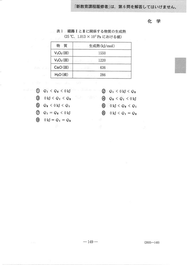 速報】大学入学共通テスト2025 化学の問題・解答・分析一覧 - 高校生