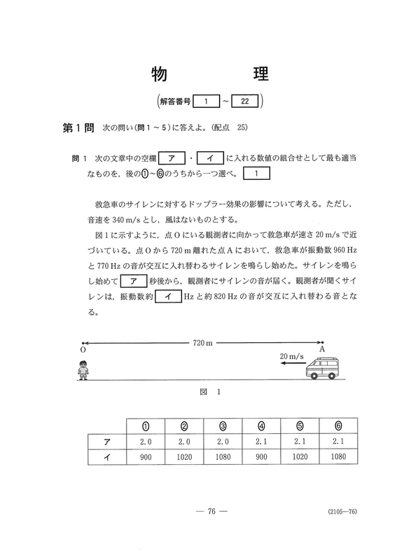 速報】大学入学共通テスト2026 物理の問題・解答・分析一覧 - 高校生