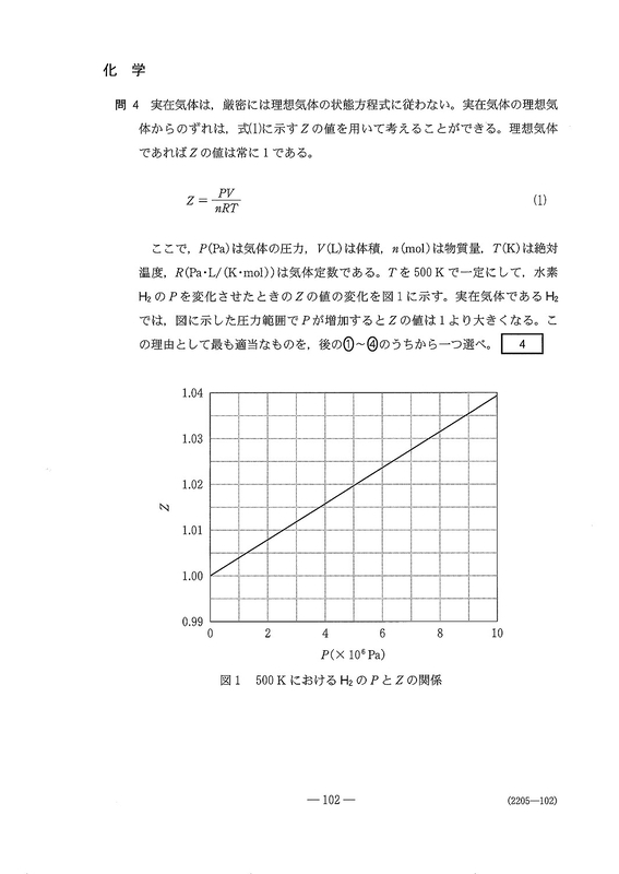 速報】2026年度大学入学共通テスト追試験・再試験 化学の問題・解答
