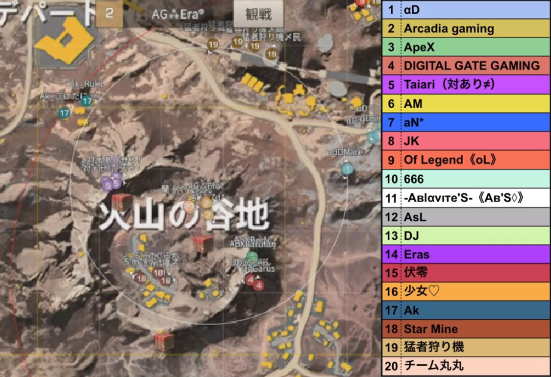 荒野行動】KWL3月度3週目の結果とドン勝チームの立ち回り - 荒野行動