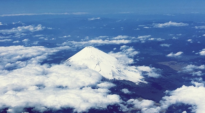 羽田－那覇間で見える富士山