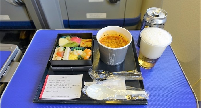 機内食（朝食）はスープ系