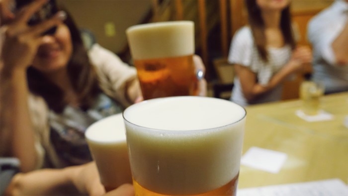 和洋酒菜ひでで乾杯