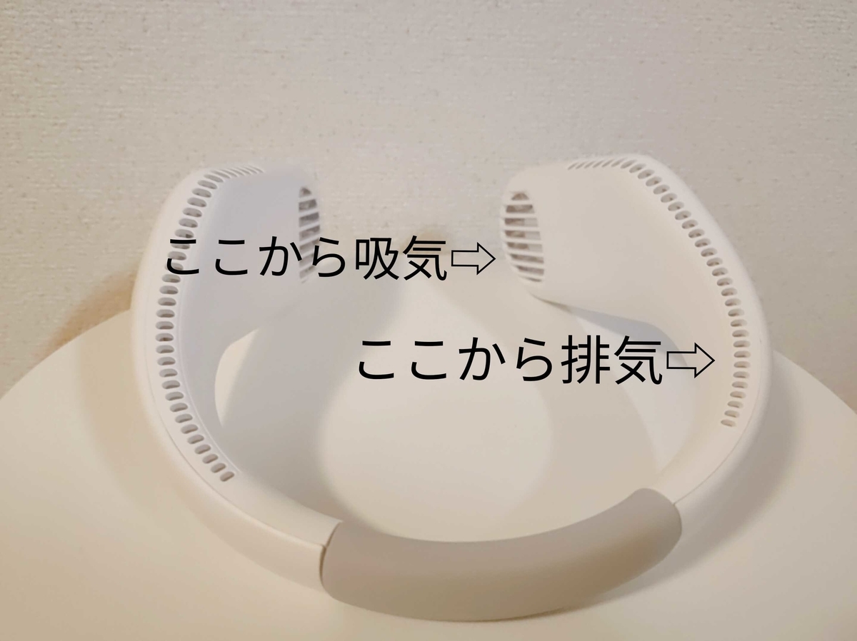 首掛け扇風機の説明