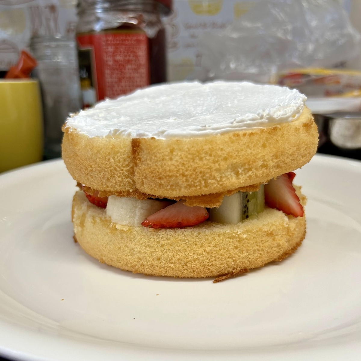 ケーキを横から見たところ