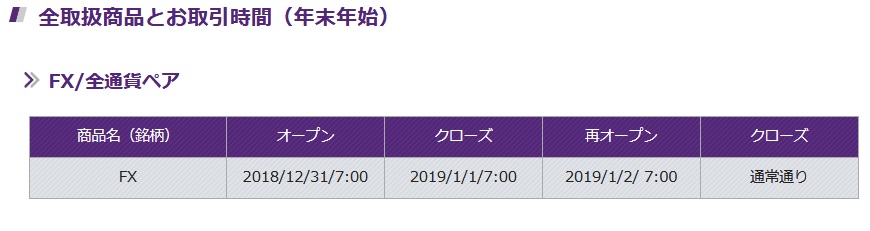 Axioryの年末年始スケジュール