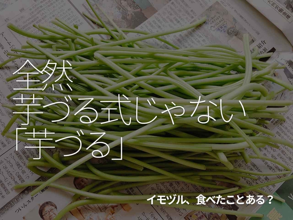 228食目 夏休み 全然芋づる式じゃない 芋づる イモヅル 食べたことある 適材適食 てきざいてきしょく