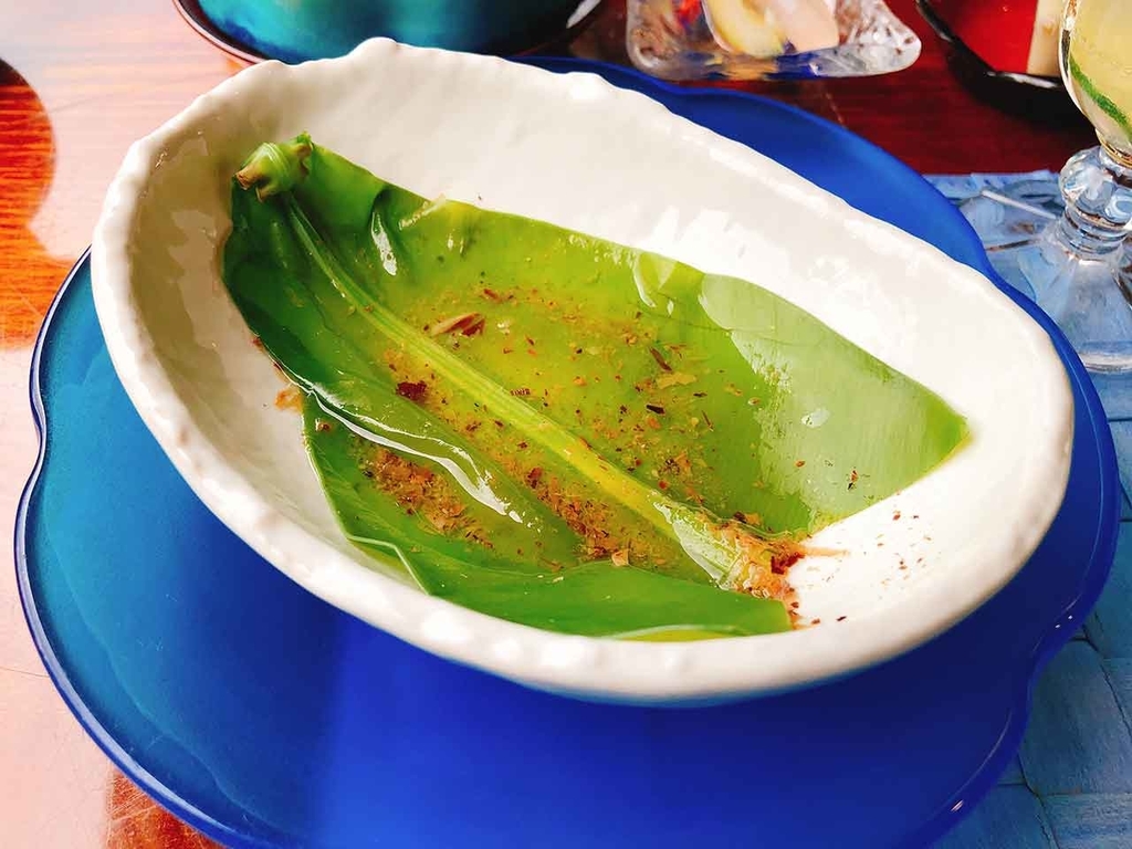 「おおたにわたり」のおひたし（沖縄第一ホテル「薬膳朝食」）【適材適食】小園亜由美（管理栄養士・野菜ソムリエ上級プロ）