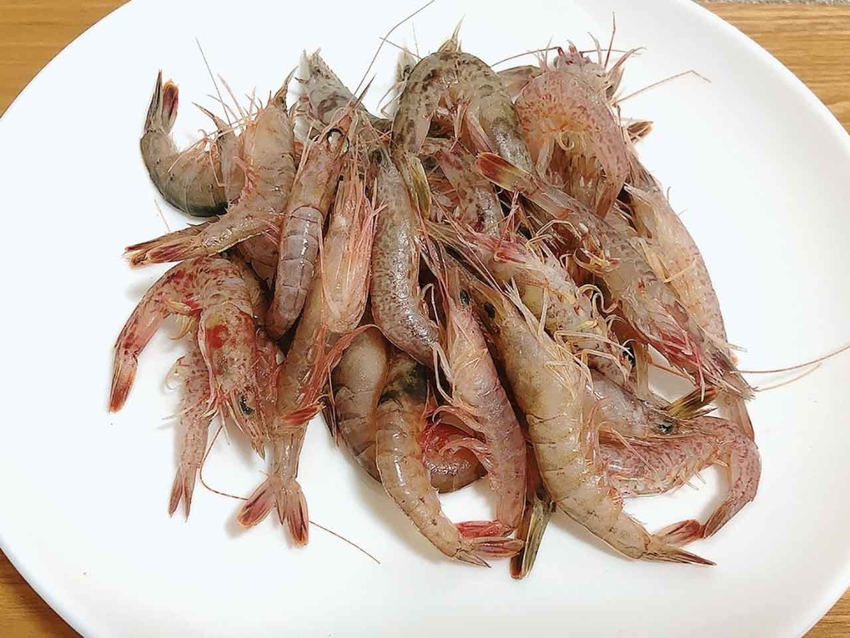 1705食目 小エビって何エビ 福岡 姪浜漁港の朝市で買った魚介類 適材適食 てきざいてきしょく
