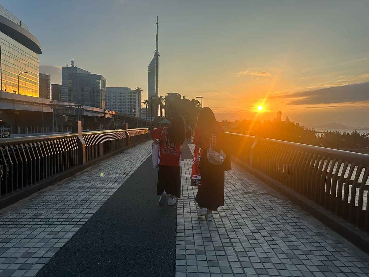 「私のペースで楽しくランラン♪ランニング248本目」夕方の姪浜から百道浜通って姪浜に戻るコース【適材適食】小園亜由美(管理栄養士・野菜ソムリエ上級プロ)糖尿病専門・甲状腺専門二田哲博クリニック勤務@福岡姪浜・福岡天神
