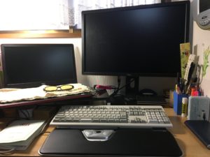 computer and monitors